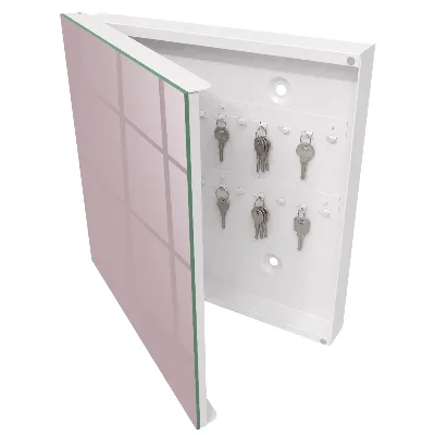 Key cabinet in pastel lilac