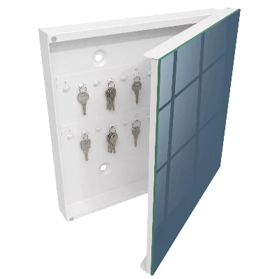 Pastel navy blue Key box for wall