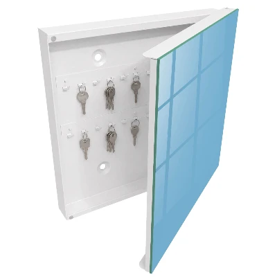 Sky blue Wall mounted key box