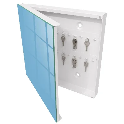 Sky blue Wall mounted key box