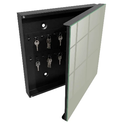 Key cabinet in neutral grey