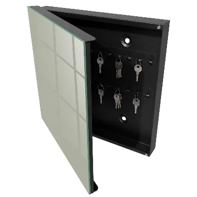 Key cabinet in neutral grey