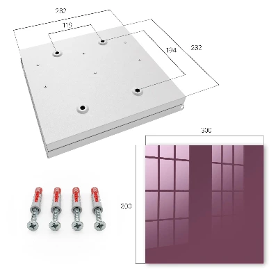 Wall-mounted key box burgundy