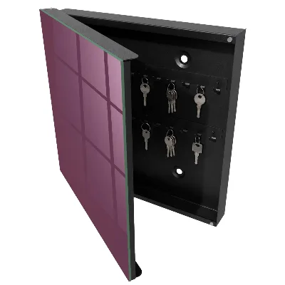 Burgundy color Wall mounted key box