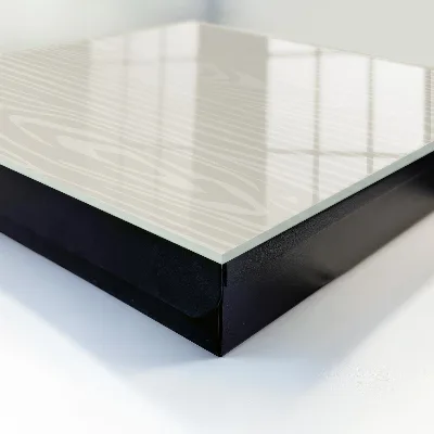 Wood slat wall mounted key box with a wood slat design