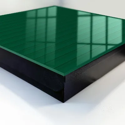 Wall-mounted key box in green stripes