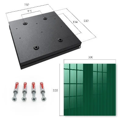 Wall-mounted key box in green stripes