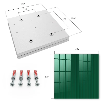 Green stripes Key box for wall