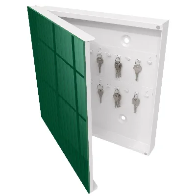 Green stripes Key box for wall