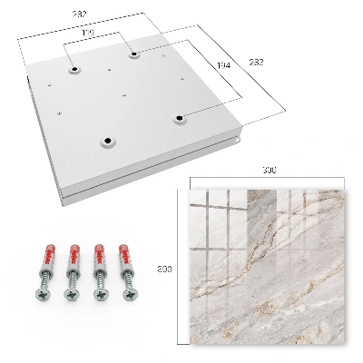 Grey marble Wall mounted key box