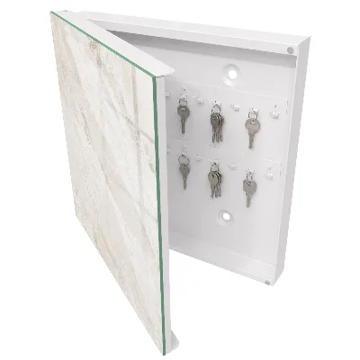 Neutral marble Key cabinet