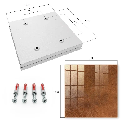 Wall-mounted key box brown textured finish