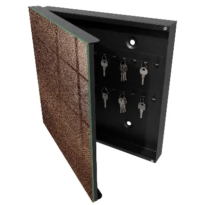 Brown wood Wall mounted key box