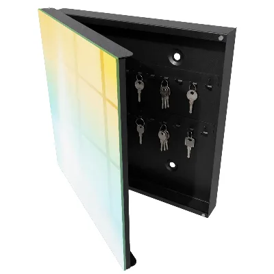 Key cabinet with gentle colors
