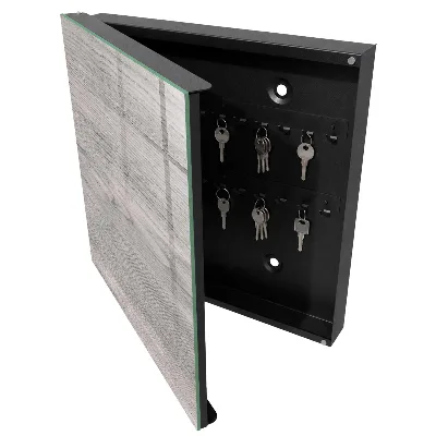 Grey wood Key box for wall