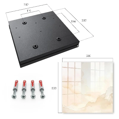 Wall-mounted key box with light landscape print