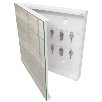 Beige waves Key box for wall