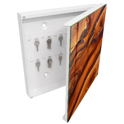 Wall-mounted key box in essence of wood finish