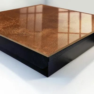 Key cabinet with leather texture