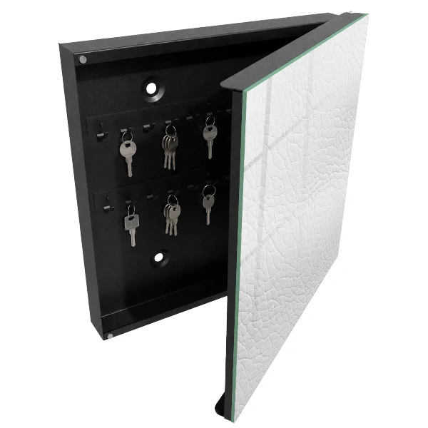 Light leather texture Key box for wall