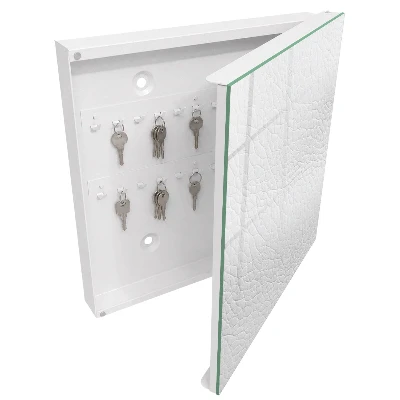 Wall-mounted key box light leather texture
