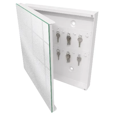 Wall-mounted key box light leather texture