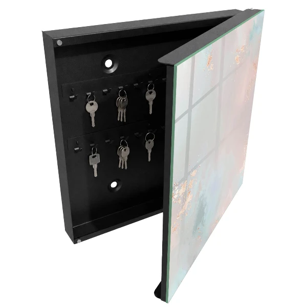 Pastel abstraction Wall mounted key box