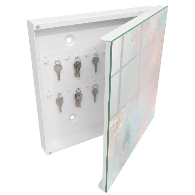 Pastel abstraction Wall mounted key box