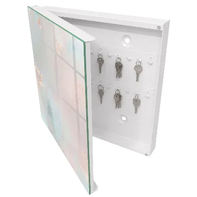 Pastel abstraction Wall mounted key box