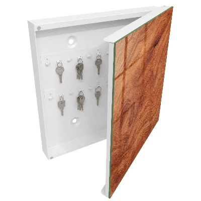 Key cabinet with wood texture