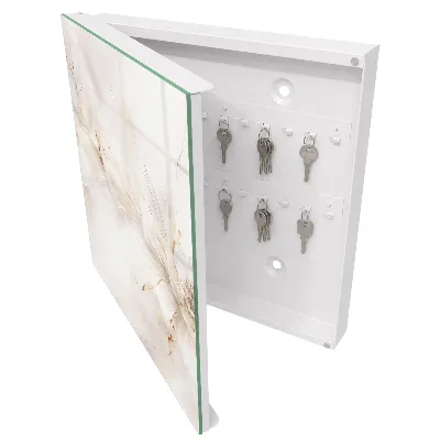 Floral wall-mounted key box with an elegant flower design