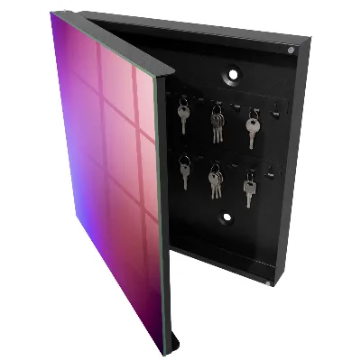 Wall-mounted key box in a colorful gradient finish