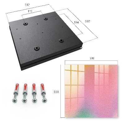 Wall-mounted key box with a colorful gradient finish