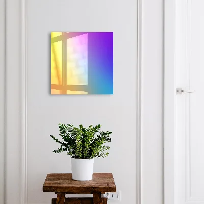 Wall mounted key box with a colorful gradient finish