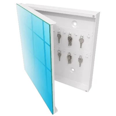 Wall mounted key box blue gradient finish