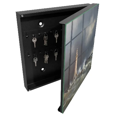 Wall mounted key box stormy sea design