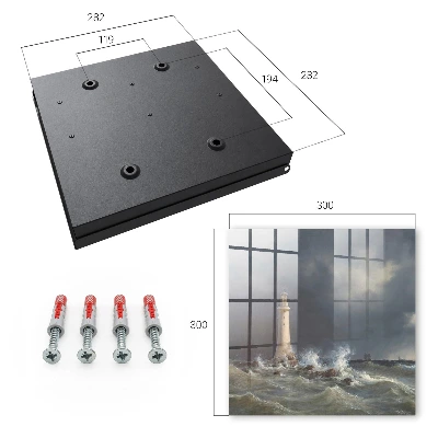 Wall mounted key box stormy sea design