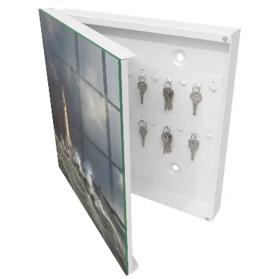 Wall mounted key box stormy sea design