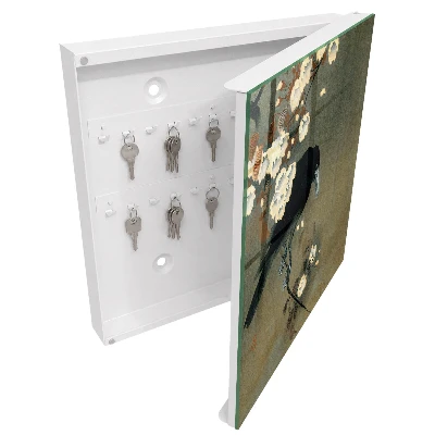 Ohara Koson Crow and Cherry Blossoms Wall mounted key box
