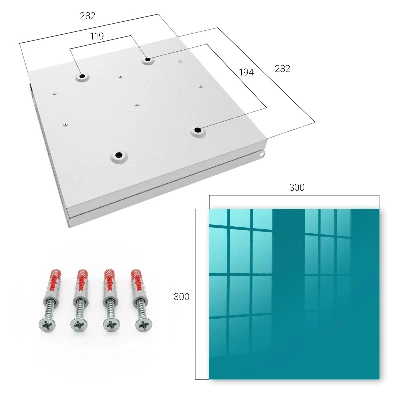 Wall-mounted key box cool turquoise
