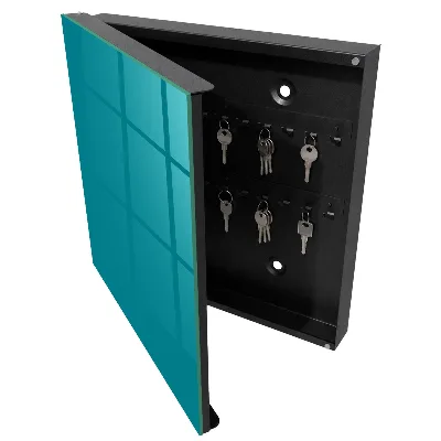 Cool turquoise Key box for wall