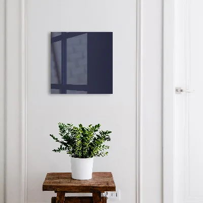 Wall-mounted key box in dark navy blue