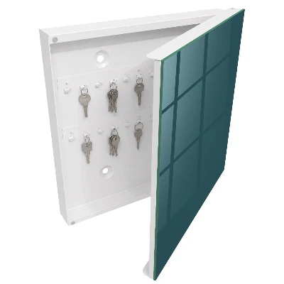 Dark turquoise Wall mounted key box