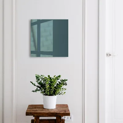 Wall mounted key box in dark turquoise