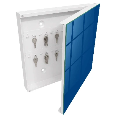 Dark blue Key box for wall