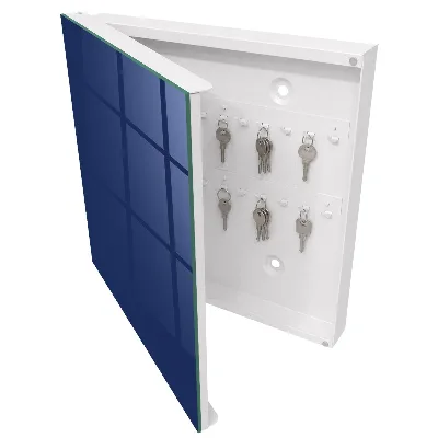 Dark blue Key box for wall