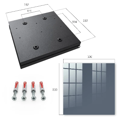 Wall-mounted key box in cool gray