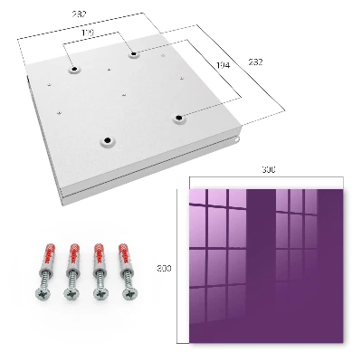 Vibrant purple Wall mounted key box