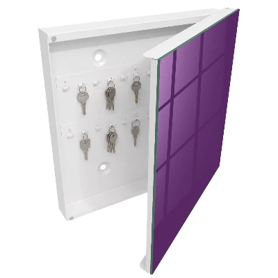 Vibrant purple Wall mounted key box