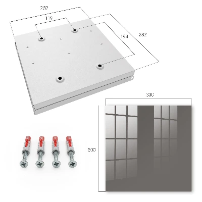 Wall-mounted key box dark grey